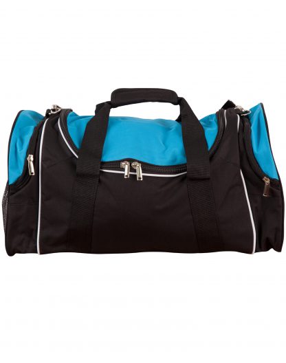 Winner Sports Bag - Black/White/Aqua