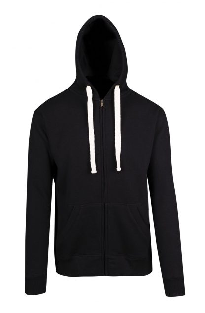 Ladies/Junior Heavy Zip Fleece Hoodie - 10, Black