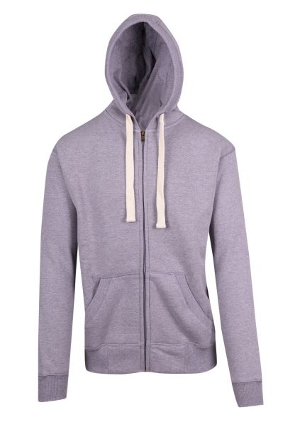 Ladies/Junior Heavy Zip Fleece Hoodie - 10, Grey Marle