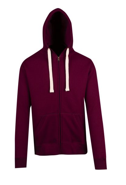 Ladies/Junior Heavy Zip Fleece Hoodie - 10, Maroon