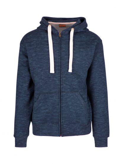 Ladies/Junior Heavy Zip Fleece Hoodie - 10, Navy Blue Marle