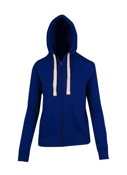 Ladies/Junior Heavy Zip Fleece Hoodie - 10, Royal Blue