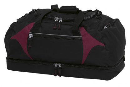 Zenith Sports Bag - Black/Maroon