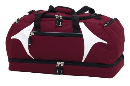 Zenith Sports Bag - Maroon/White