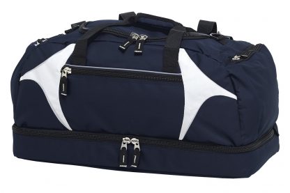 Zenith Sports Bag - Navy Blue/White