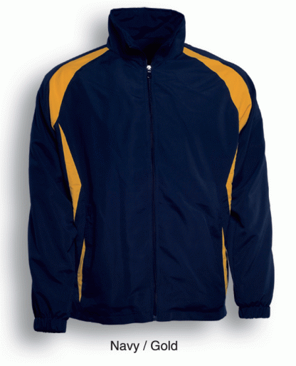 Unisex Adults Training Track Jacket - 2XL, Navy Blue/Gold