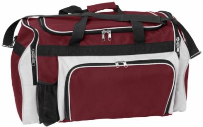 Classic Sports Bag - Maroon/White