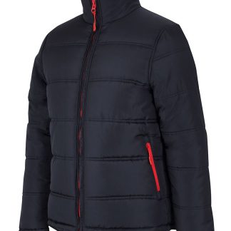 Puffer Contrast Jacket - Black/Red, 2XL