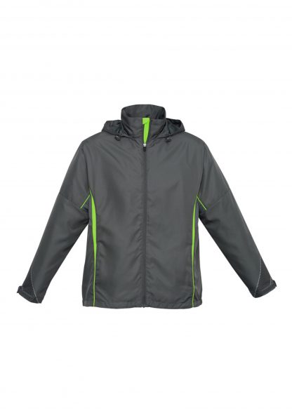 Adults Training Track Jacket - 2XL, Grey/Fluro Lime