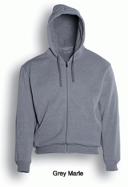 Unisex Adults Zip Through Hoodie - 2XL, Grey Marle