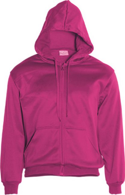 Unisex Adults Zip Through Hoodie - 2XL, Magenta