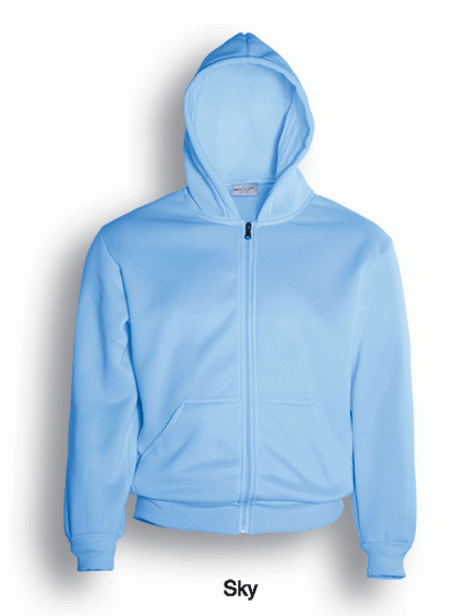 Unisex Adults Zip Through Hoodie - 2XL, Sky Blue