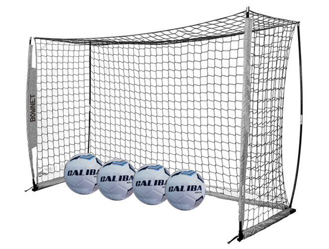 Soccer net and Caliba Soccer Balls